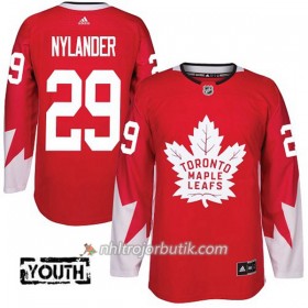 Barn Ishockey Toronto Maple Leafs Tröja William Nylander 29 Adidas 2017-2018 Röd Alternate Authentic